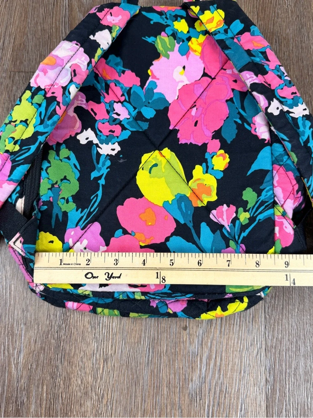 The Vera Bradley Essential Backpack in Retired Hilo Meadow Floral Quilted